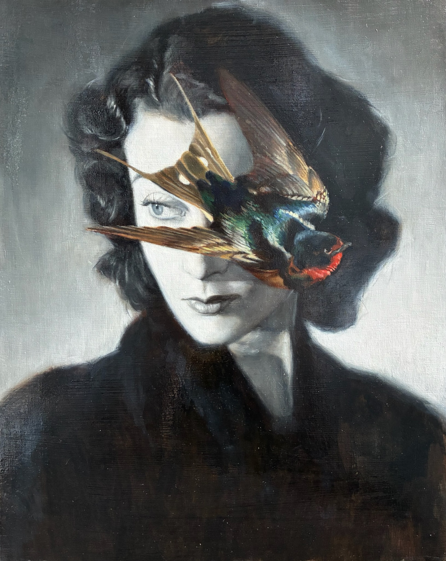 Vivian Leigh // Swallow — oil painting by Emma Altafulla